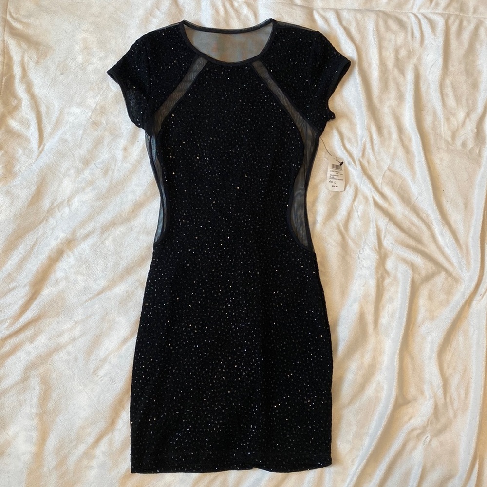 Windsor Black Mini Dress - large
